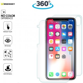 360 apsauginės ekrano ir nugarėlės plėvelės (pilnai dengiančios) (IPHONE X)
